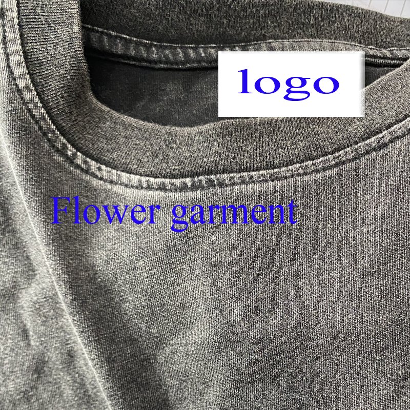 Wholesale Men Acid Wash T shirt Streetwear hip hop stone 100% cotton t shirts with logo customize oversized vintage Men' t-shirt
