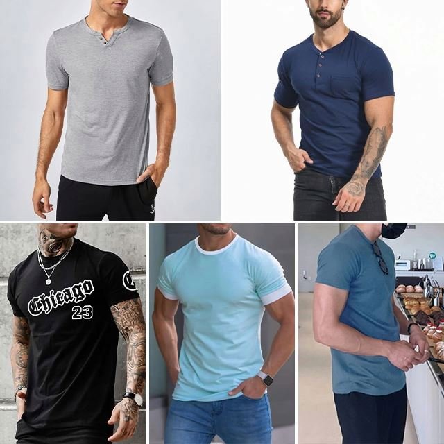 2024 inventory men's summer used pure cotton casual printed loose T-shirts wholesale at the lowest price