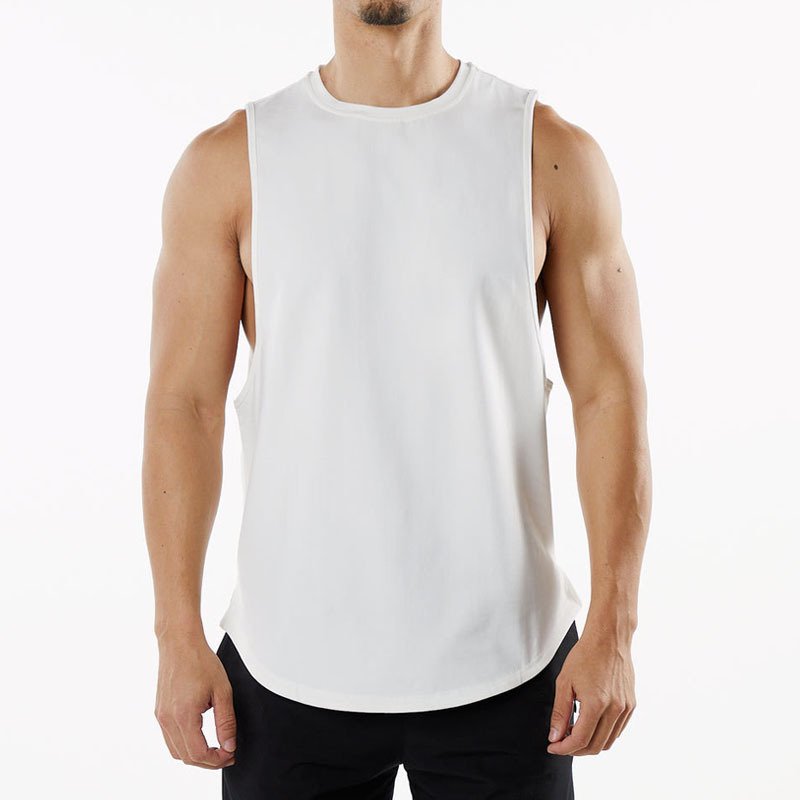 High Quality Custom Logo Breathable Sleeveless Sport Vest Soft Quick Dry Fitness Gym Men Tank Top