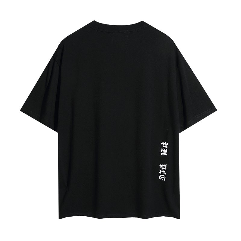 2024 summer new cross-border color pu rple letter print casual loose T-shirt for men and women