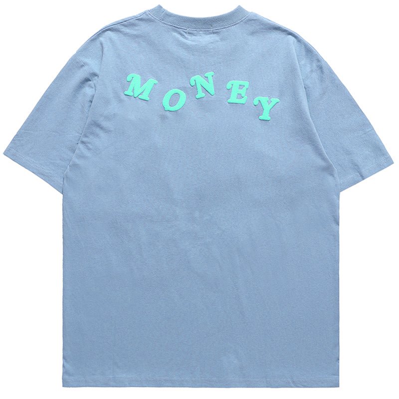 New Design Puff Printing Logo Cotton Poly Blend Y2K Skull Pattern Acid Wash Design Plus Size Men'S T-Shirts