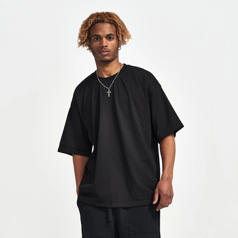High Quality Summer 100% Cotton Blank Oversized Heavy Tshirt Custom Printing Heavyweight T shirt Plain Men's T-shirt For Unisex