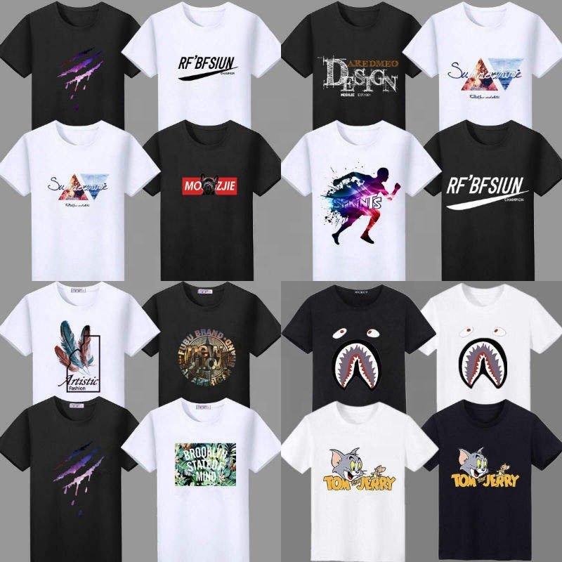 Wholesale of men's t-shirts with pattern printing at low prices in factories loose fitting men's t-shirts