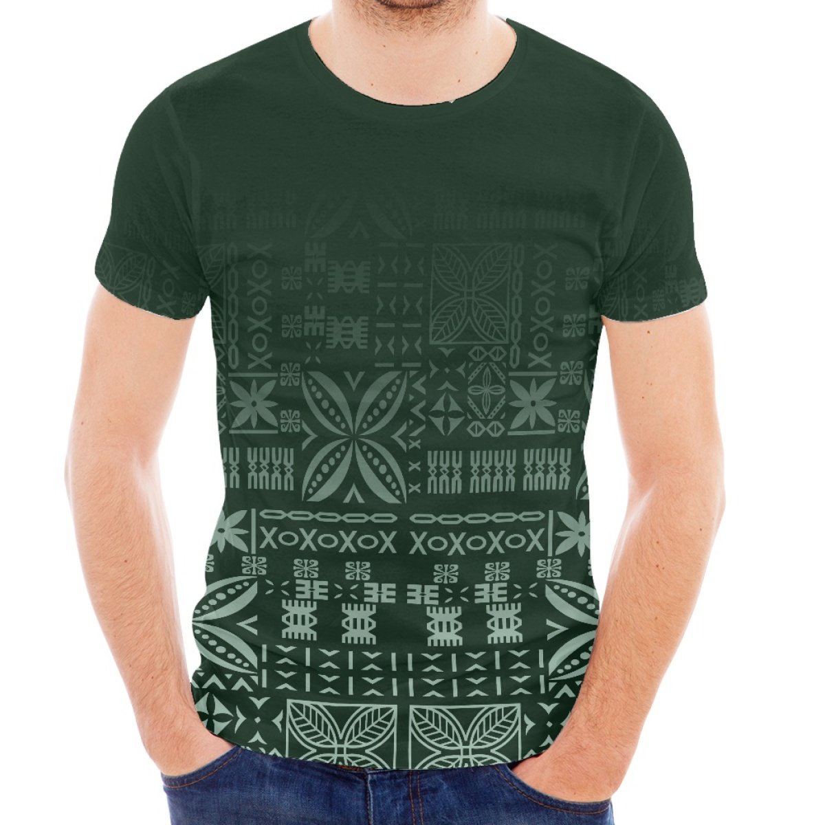 Factory Wholesale Custom Polynesian Dance Summer Men's Hd Polyester T-Shirt Print On Demand Vintage Men's T-Shirts