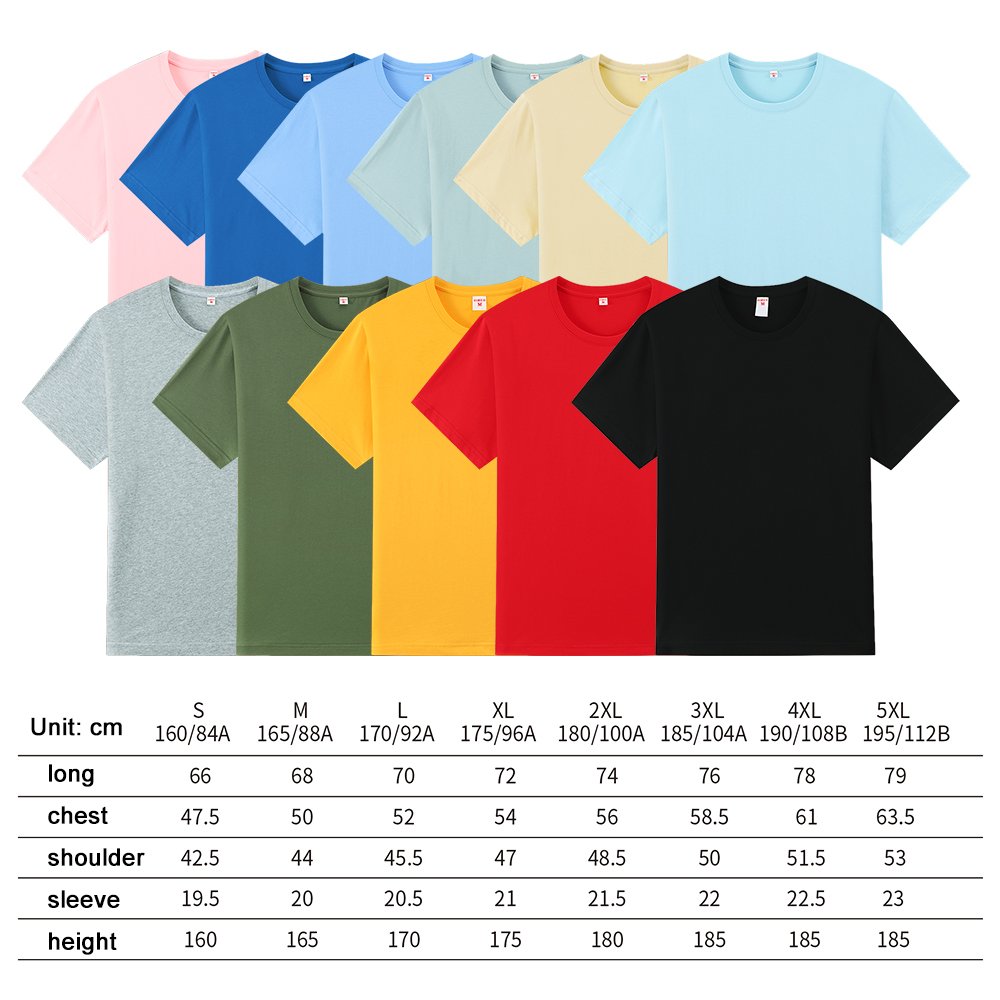 AI-MICH 100% Cotton Customized Logo Print Embroidered Graphic Low MOQ Blank Crewneck Unisex Shirt Summer Breathable Soft T-shirt