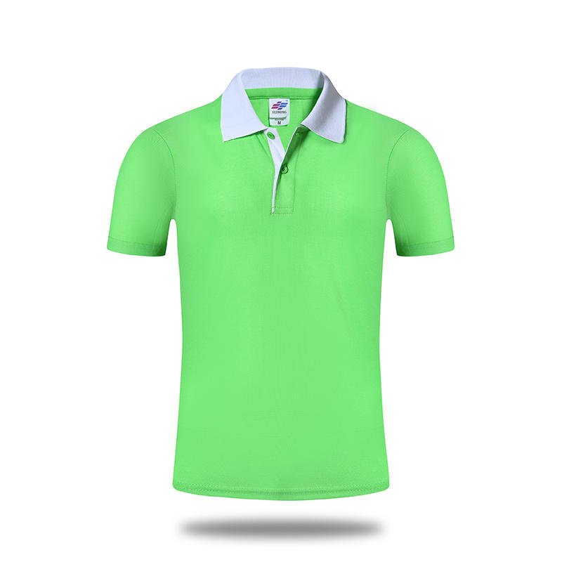 190G mini fly patchwork lapel Polo shirt casual blank overalls undershirt