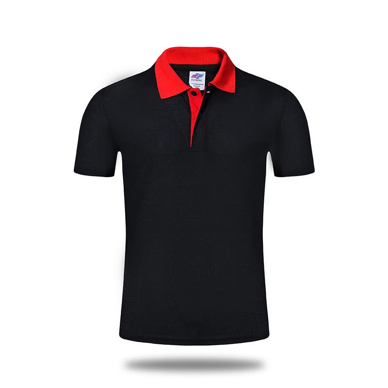 190G mini fly patchwork lapel Polo shirt casual blank overalls undershirt