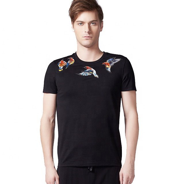 men's shirts mens t shirt plain 100% cotton 300 gsm gym tshirts wholesale printing plus size t shirt T-shirt cotton for men