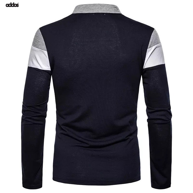 Latest 2022 Contrast Grey With Mehroon Color Men's Polo Shirts Wholesale Long Sleeve Golf Shirt Custom Colors Men Polo Shirt