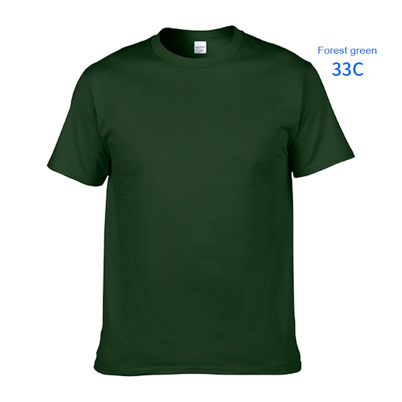 Custom DTG Screen Print Heat Press Embroidered Camiseta EU US AU Size Ring Spun Soft 100% Cotton Plain Men's T-shirt