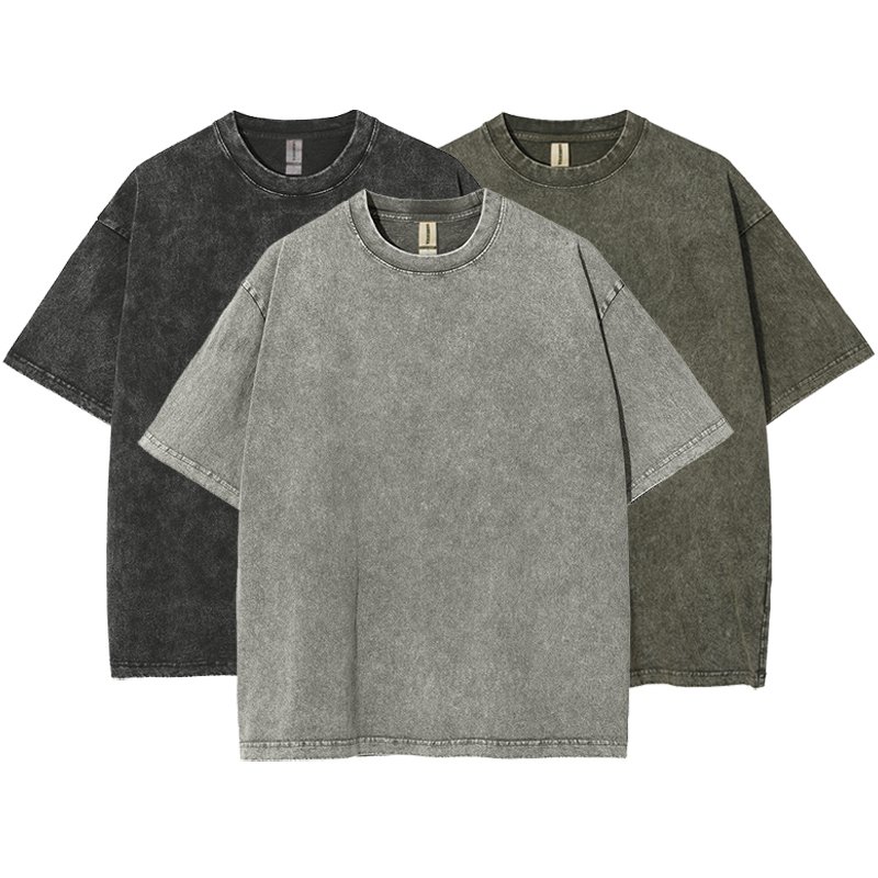 Screen Print High Quality Custom Logo Men's T shirt Heavyweight Drop Shoulder Vintage t shirts 100% Cotton