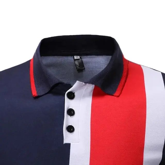 High Quality Breathable Polyester Cotton Polo T-Shirts Plain Men's Polo T-Shirts With LOGO Custom Logo Printed Men's Polo Shirt