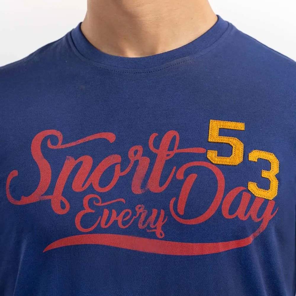 Classic Round Neck New Design Printed High quality T-Shirts 100% Cotton Slim Fit comfort and style Sports Men's T-Shirt