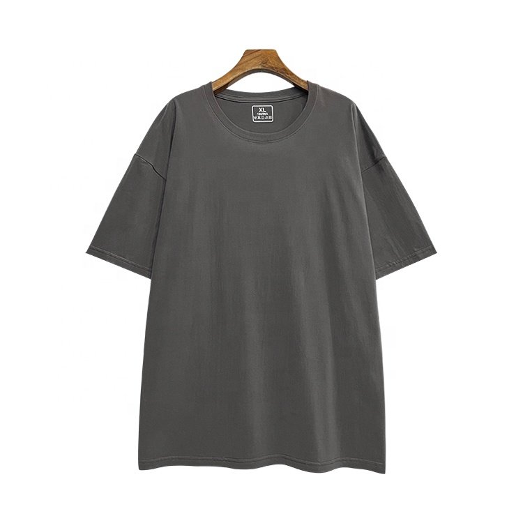 100% Cotton Men's T Shirt Heavyweight Luxury Oversized Drop Shoulder Custom Logo Desgin Boxy Blank Streetwear T-shirt