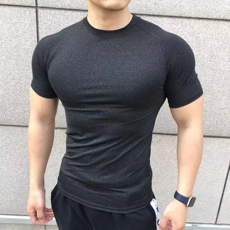 Custom Logo t shirt Polyester and Spandex Shirts Breathable Quick Dry Plus Size Men's t-shirts
