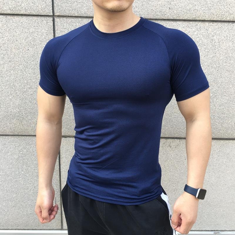 Custom Logo t shirt Polyester and Spandex Shirts Breathable Quick Dry Plus Size Men's t-shirts