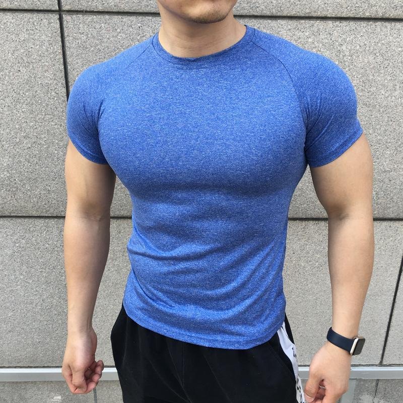 Custom Logo t shirt Polyester and Spandex Shirts Breathable Quick Dry Plus Size Men's t-shirts