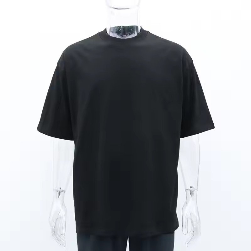 Top Ranking Plain Heavy Cotton Luxury Tshirt Unisex Custom Print Logo Neck Blank T-shirt Oversize Men's T-shirt For Men