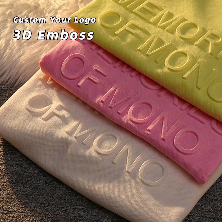 Custom Oversize Oem Tee 100% Cotton Men's T-shirts Heavy Weight Screen Printing Custom Logo Men Foam 3D Puff Print T Shirt