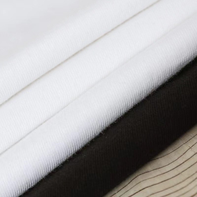 Custom Logo 230GSM Heavy Weight Black White Men's Plain T Shirts High Quality Pro Club T-Shirts