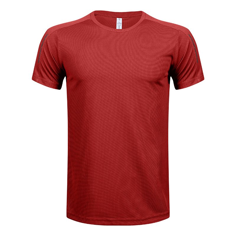 MT2416 Manufacturer Custom Reflective Stripe Quick Dry Breathable Fitness Gym T Shirts Plus Size Men's T-Shirts