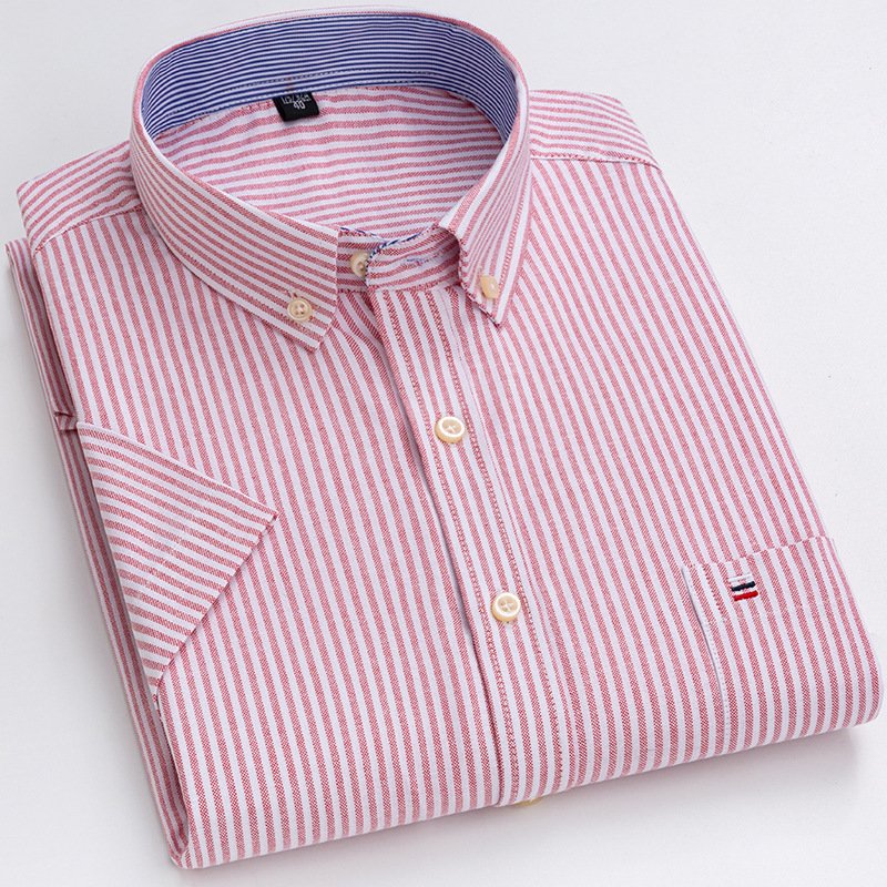 New Fashion Blue Casual Shirt England Style Stand-up Collar Polo T Shirts Plaid Long Sleeve Men's Shirts