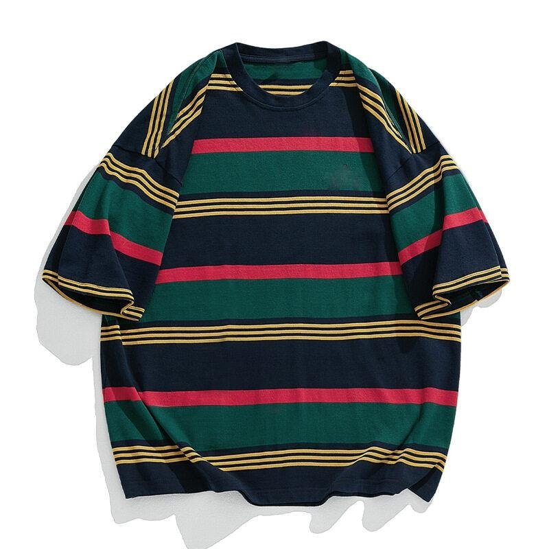 Good Price- Wholesale men's Tshirt Horizontal Striped design - 100% cotton t-shirt export to USA,EU,UK market