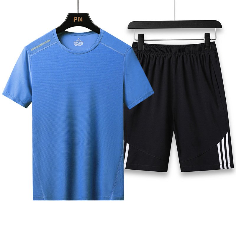 Men's T-shirts And Shorts Set Men's Two-piece Quick Dry Breathable men's Sports T-shirt Shorts Set