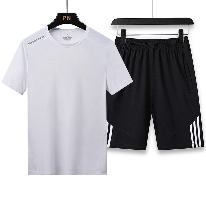 Men's T-shirts And Shorts Set Men's Two-piece Quick Dry Breathable men's Sports T-shirt Shorts Set