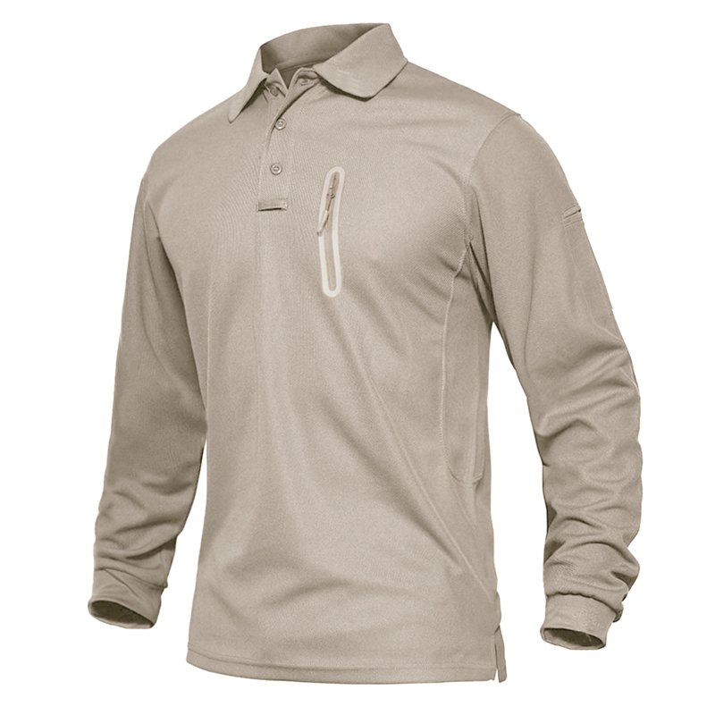Breathable Polo T Shirt For Men Quick Dry Shirt Males Long Sleeve Golf Polo Camping Sports Shirt For Men