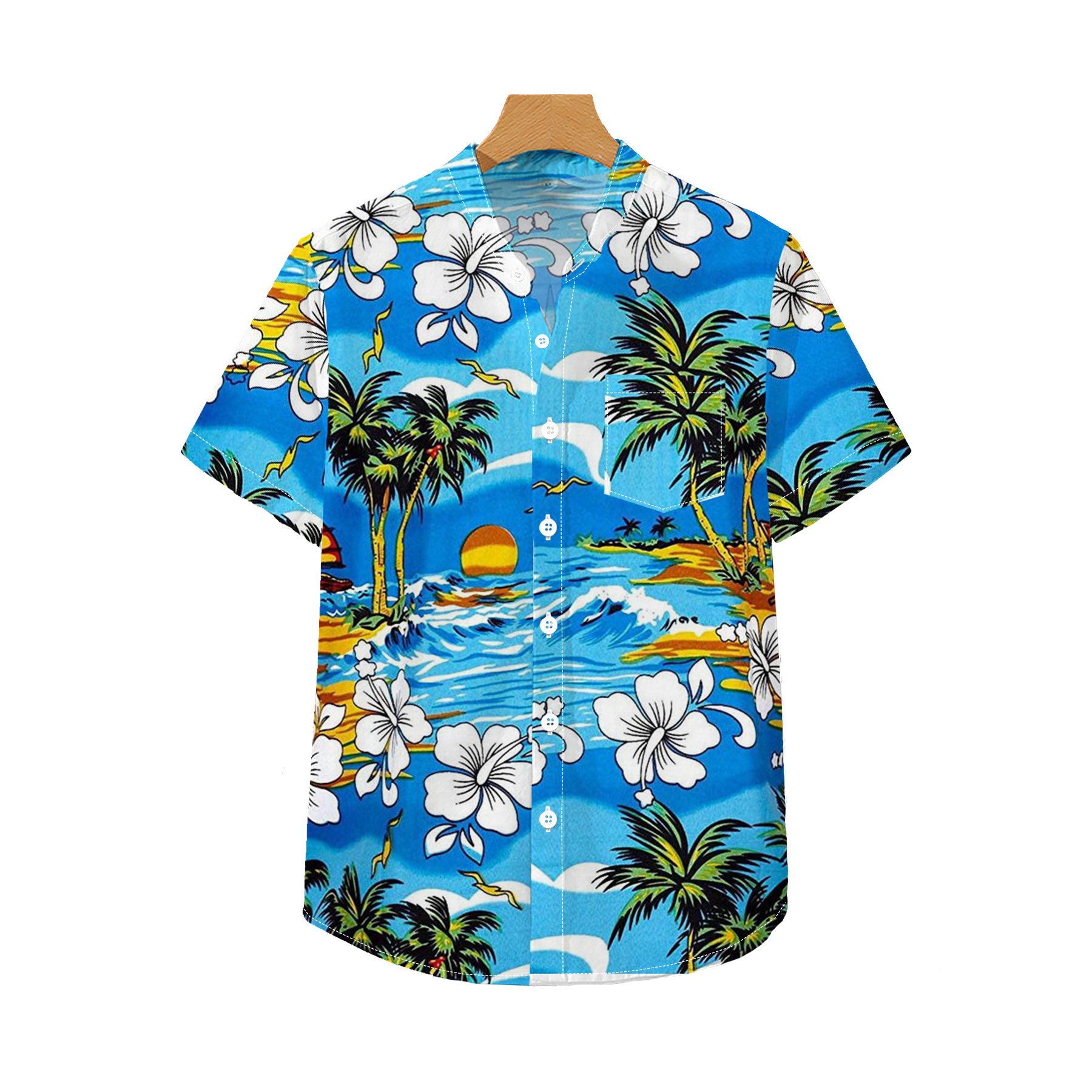 Hawaii Shirt 2024 Summer Short Sleeve Print Men's T-shirt Shirt Fashion Resort Beach Casual T-shirt Top Oversized Men's Clothing
