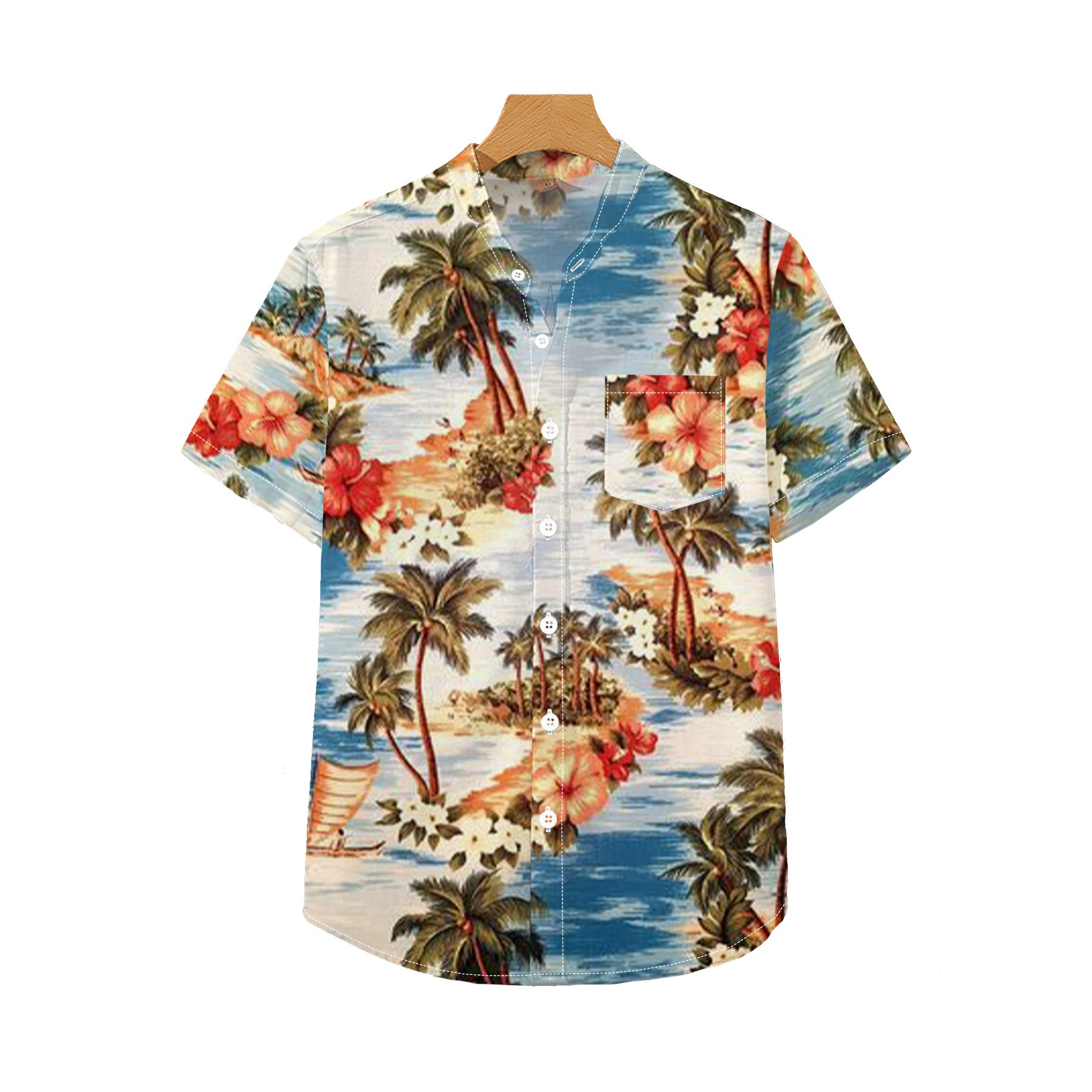 Hawaii Shirt 2024 Summer Short Sleeve Print Men's T-shirt Shirt Fashion Resort Beach Casual T-shirt Top Oversized Men's Clothing