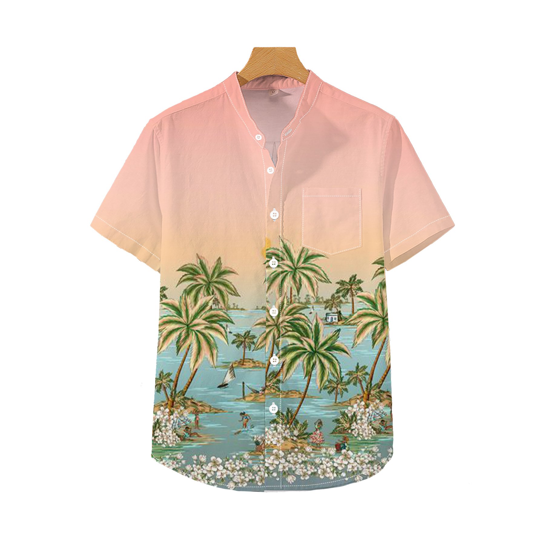 Hawaii Shirt 2024 Summer Short Sleeve Print Men's T-shirt Shirt Fashion Resort Beach Casual T-shirt Top Oversized Men's Clothing