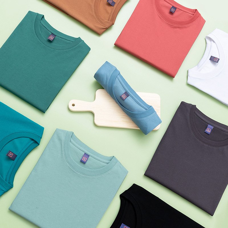 MT2265 Custom Logo High Quality 240g Unisex Plain 100% Cotton T-Shirts Plus Size Men's T Shirts