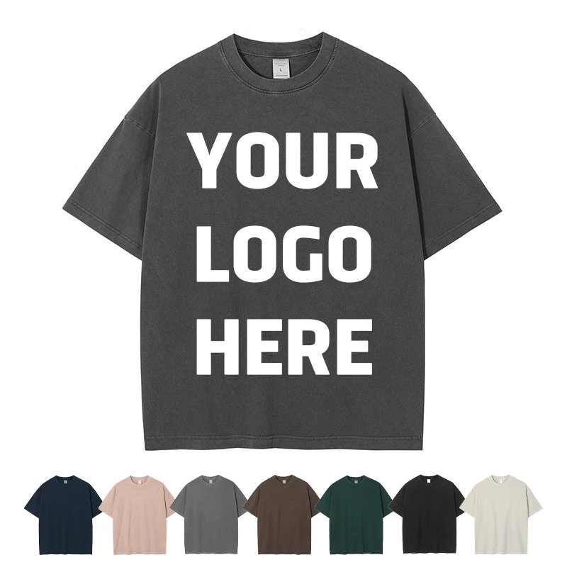 Men's Wholesale Oversized T Shirt 100% Cotton T-shirt Manufacturer Graphic Unisex Streetwear Hip Hop Acid Wash Vintage T Shirts