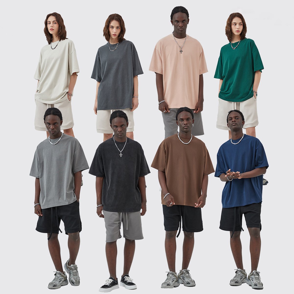 Men's Wholesale Oversized T Shirt 100% Cotton T-shirt Manufacturer Graphic Unisex Streetwear Hip Hop Acid Wash Vintage T Shirts