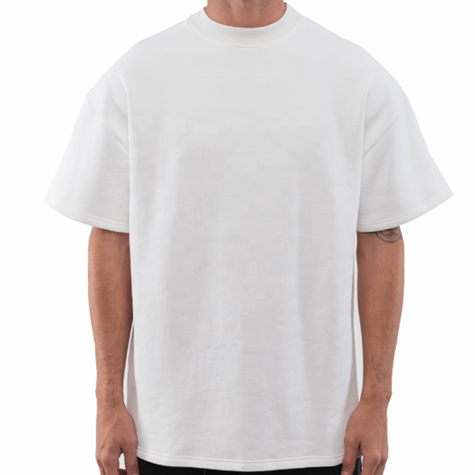 Boxy hip hop 250 gsm drop shoulder graphic heavyweight tshirts luxury blank heavy cotton custom streetwear oversized t-shirt men