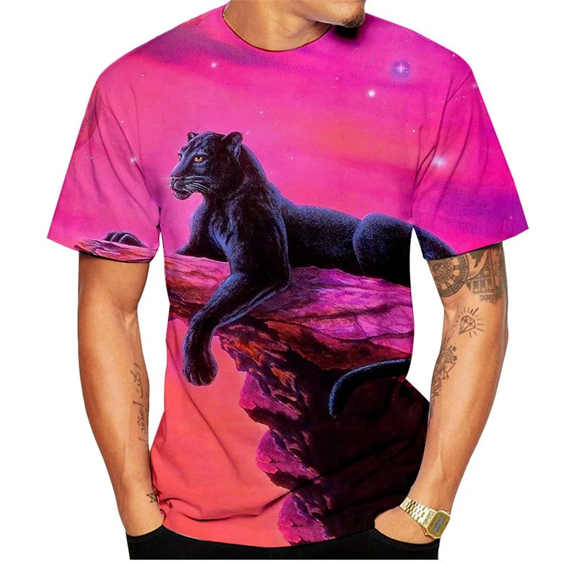 Large Men's Casual Sportswear T-Shirt O-Neck Short Sleeved Soft Breathable Knitted Quick Dry Digital Printed Oversized Fitted
