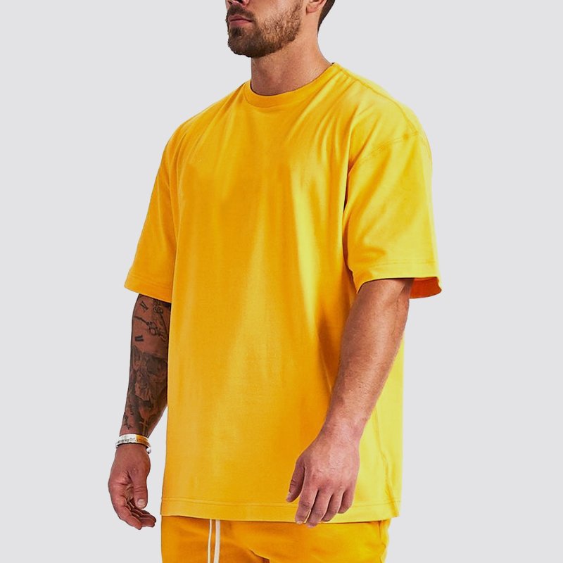 Tshirt Fast Delivery Simples Gym Oversize T-shirt Blank Plain Fashion 100% Cotton Plus Size Men's T-shirt