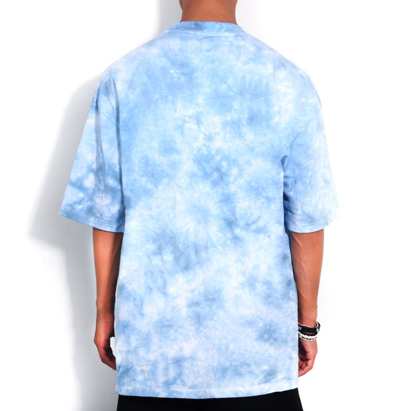 Custom high quality vintage fashion tie dye oversized drop shoulder men's t shirt unisex custom logo 100% cotton t-shirts