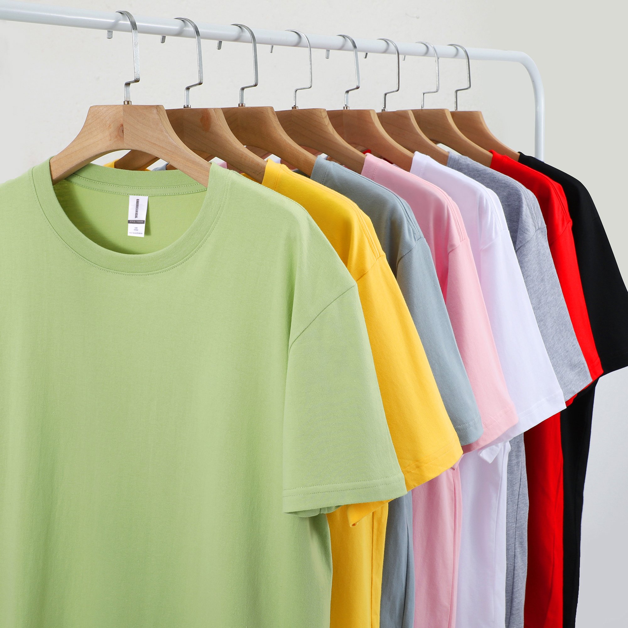 Customizable High Quality Low MOQ 180GSM Custom Brand T Shirts 100% Cotton Blank Plain Men's T-shirts Plus Size T Shirts