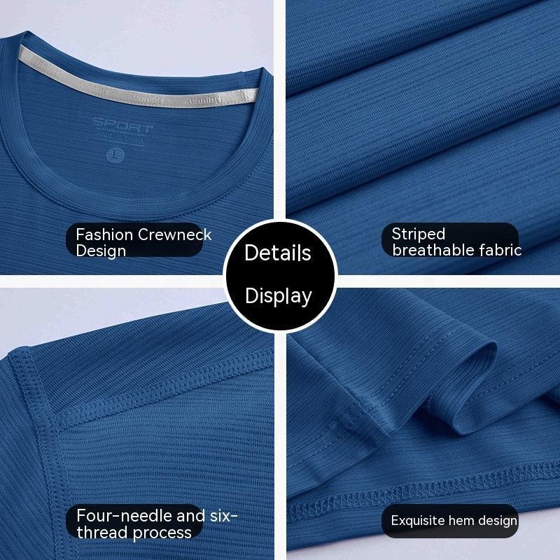 Custom Quick Dry Wicking Gym Workout Running Shirt Mens Yoga shirt Flatlock Seam Running T shirts for Men Plain Men's t-shirts