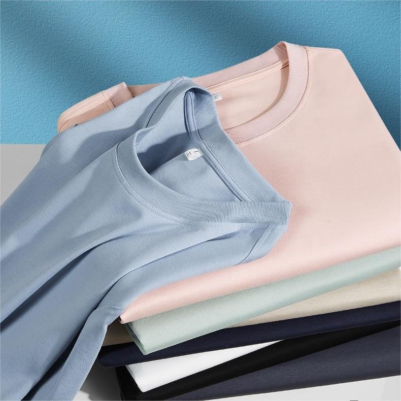 Fln 2024 Top Selling Ice Silk Feel OEM Custom Cotton High Quality Oversized T Shirt Cotton Printed Blank Men's Formal T-shirts