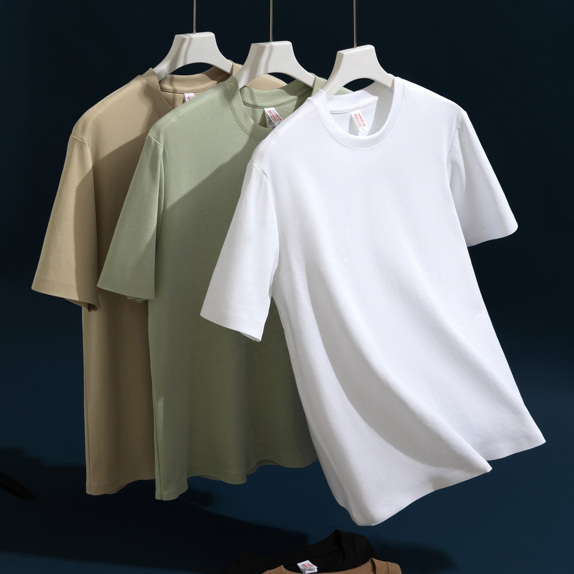 Fln 2024 Top Selling Ice Silk Feel OEM Custom Cotton High Quality Oversized T Shirt Cotton Printed Blank Men's Formal T-shirts
