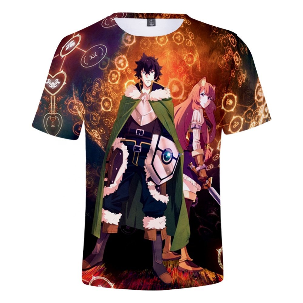 New Design Stock No Moq Japanese Anime Design T Shirt Wholesale Printed 3d Digital Sublimation T-shirt
