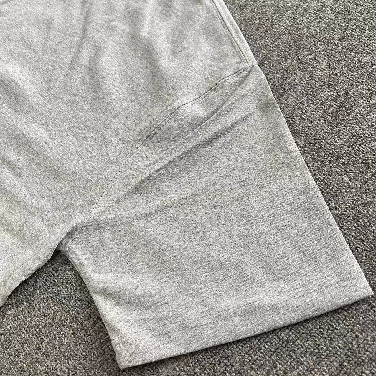 Grey 250gsm heavy 100%cotton men's T-shirt baggy plain blank solid color tee custom puff print comfortable T-shirt for men