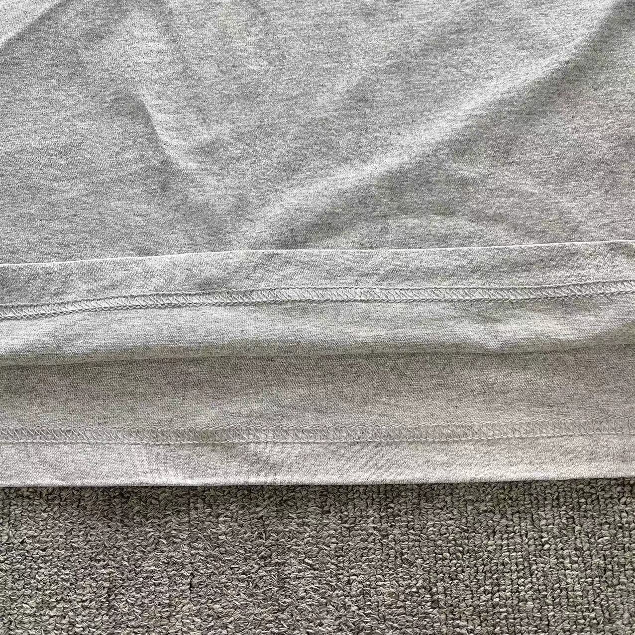 Grey 250gsm heavy 100%cotton men's T-shirt baggy plain blank solid color tee custom puff print comfortable T-shirt for men