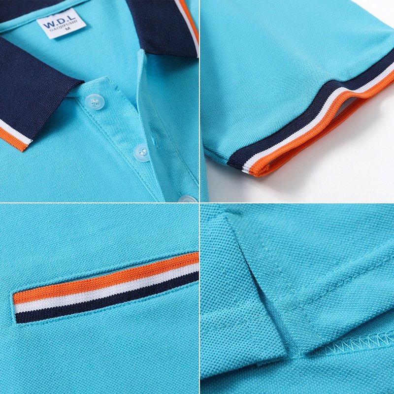 Golf clothing embroidered print custom design cotton bead pocket color lapel fit blank men's polo T-shirt