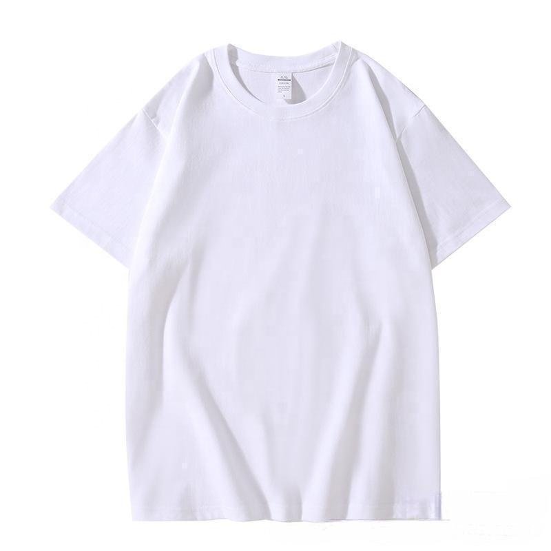 Top High Quality 100% Cotton Men's T-Shirt With Printing Custom 240GSM Ribbed Neck Line