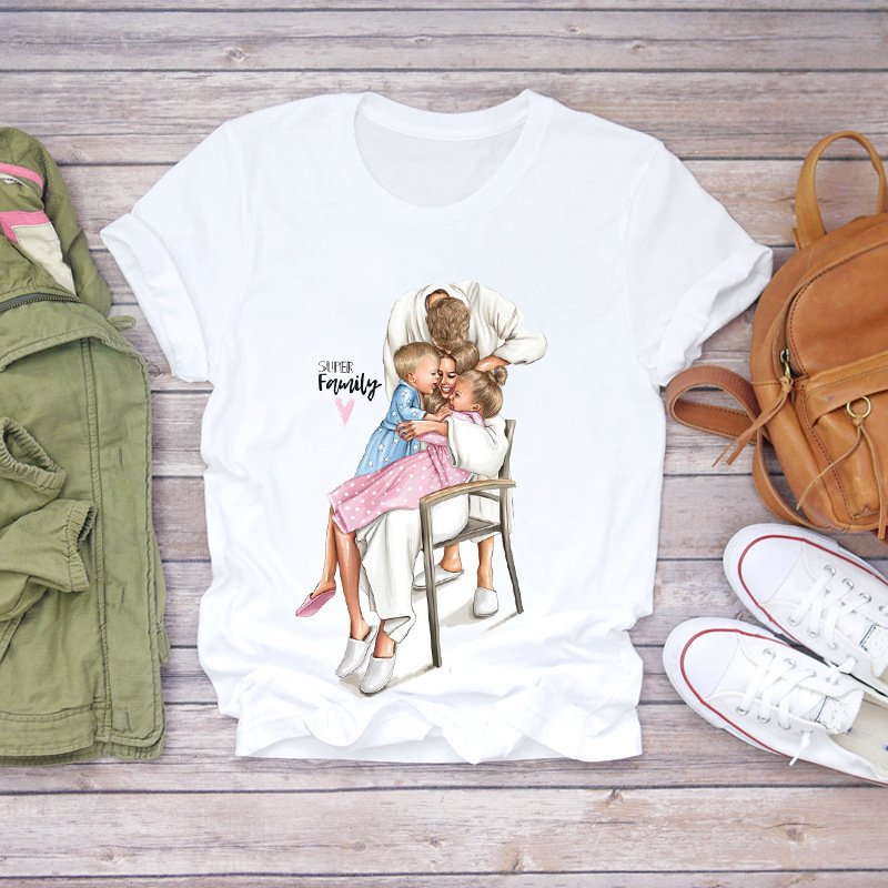 Custom leisure Cartoon T Shirt women tops Fashion Clothes Streetwear Vintage tee couple tops graphic printed short T-shirt